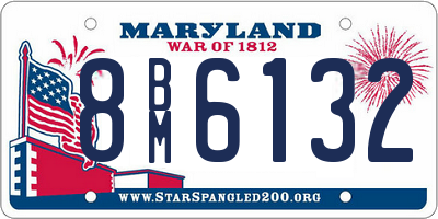 MD license plate 8BM6132