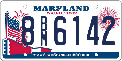 MD license plate 8BM6142