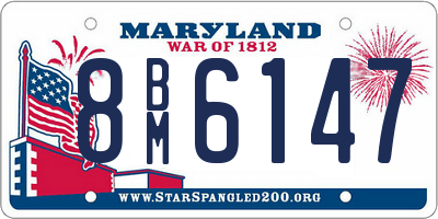 MD license plate 8BM6147