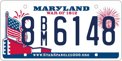 MD license plate 8BM6148