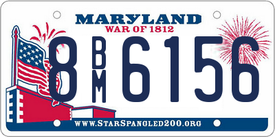 MD license plate 8BM6156