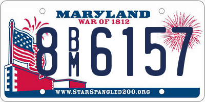 MD license plate 8BM6157