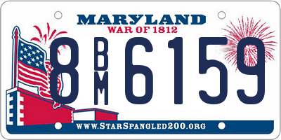 MD license plate 8BM6159