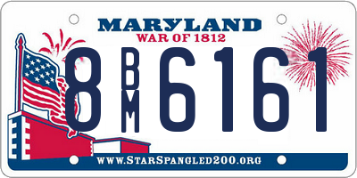 MD license plate 8BM6161