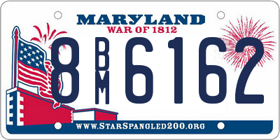 MD license plate 8BM6162