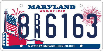 MD license plate 8BM6163