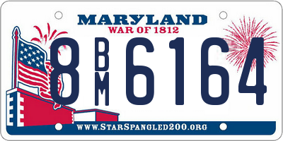 MD license plate 8BM6164