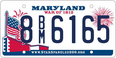 MD license plate 8BM6165