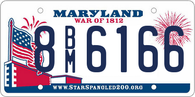 MD license plate 8BM6166