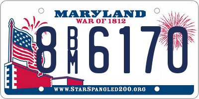 MD license plate 8BM6170