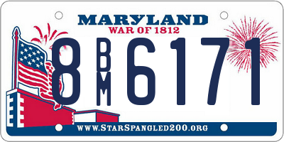 MD license plate 8BM6171