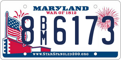 MD license plate 8BM6173