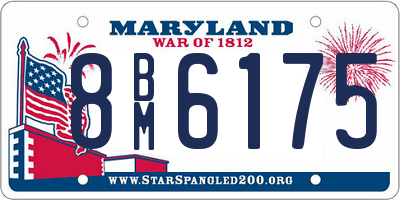 MD license plate 8BM6175