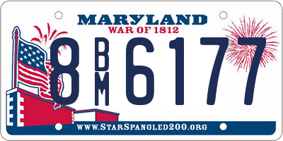 MD license plate 8BM6177