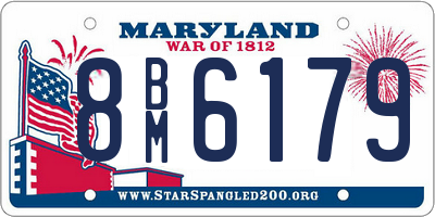 MD license plate 8BM6179