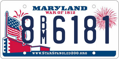 MD license plate 8BM6181