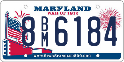 MD license plate 8BM6184