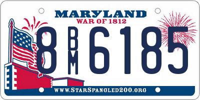 MD license plate 8BM6185