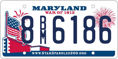 MD license plate 8BM6186