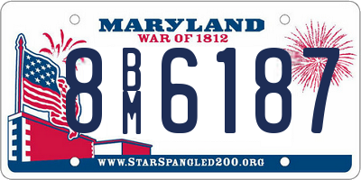 MD license plate 8BM6187