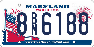 MD license plate 8BM6188