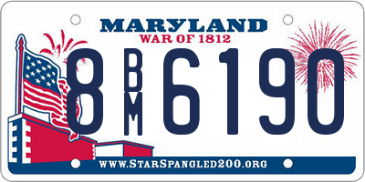 MD license plate 8BM6190