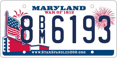 MD license plate 8BM6193