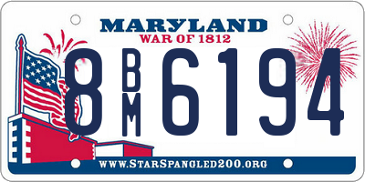 MD license plate 8BM6194