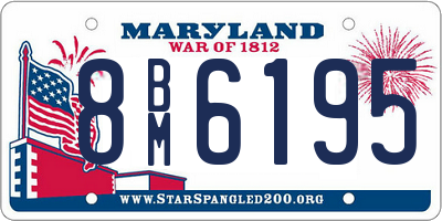 MD license plate 8BM6195