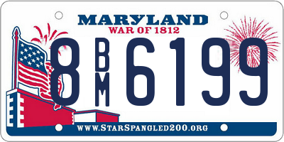 MD license plate 8BM6199