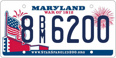 MD license plate 8BM6200