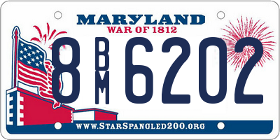 MD license plate 8BM6202