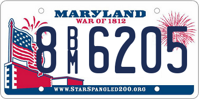 MD license plate 8BM6205