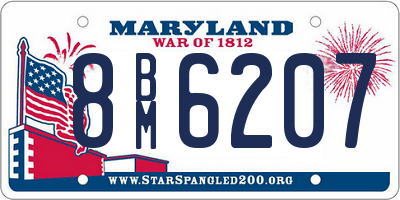 MD license plate 8BM6207