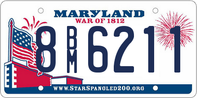 MD license plate 8BM6211