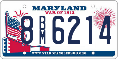 MD license plate 8BM6214