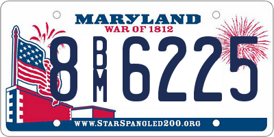 MD license plate 8BM6225