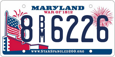 MD license plate 8BM6226