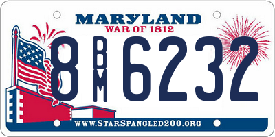 MD license plate 8BM6232