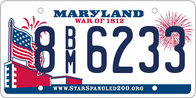 MD license plate 8BM6233