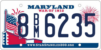 MD license plate 8BM6235