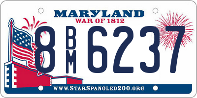 MD license plate 8BM6237