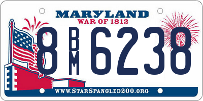 MD license plate 8BM6238