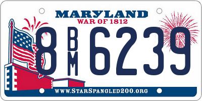 MD license plate 8BM6239