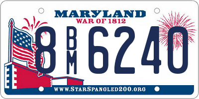 MD license plate 8BM6240