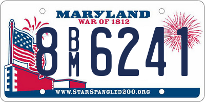 MD license plate 8BM6241