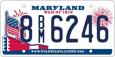 MD license plate 8BM6246