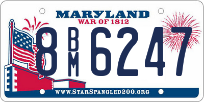 MD license plate 8BM6247