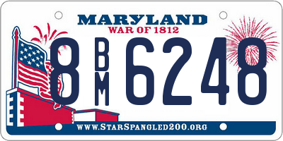 MD license plate 8BM6248