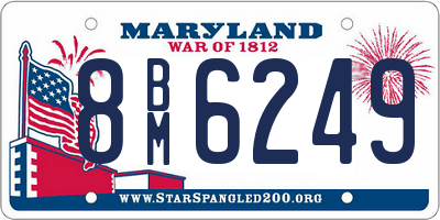 MD license plate 8BM6249